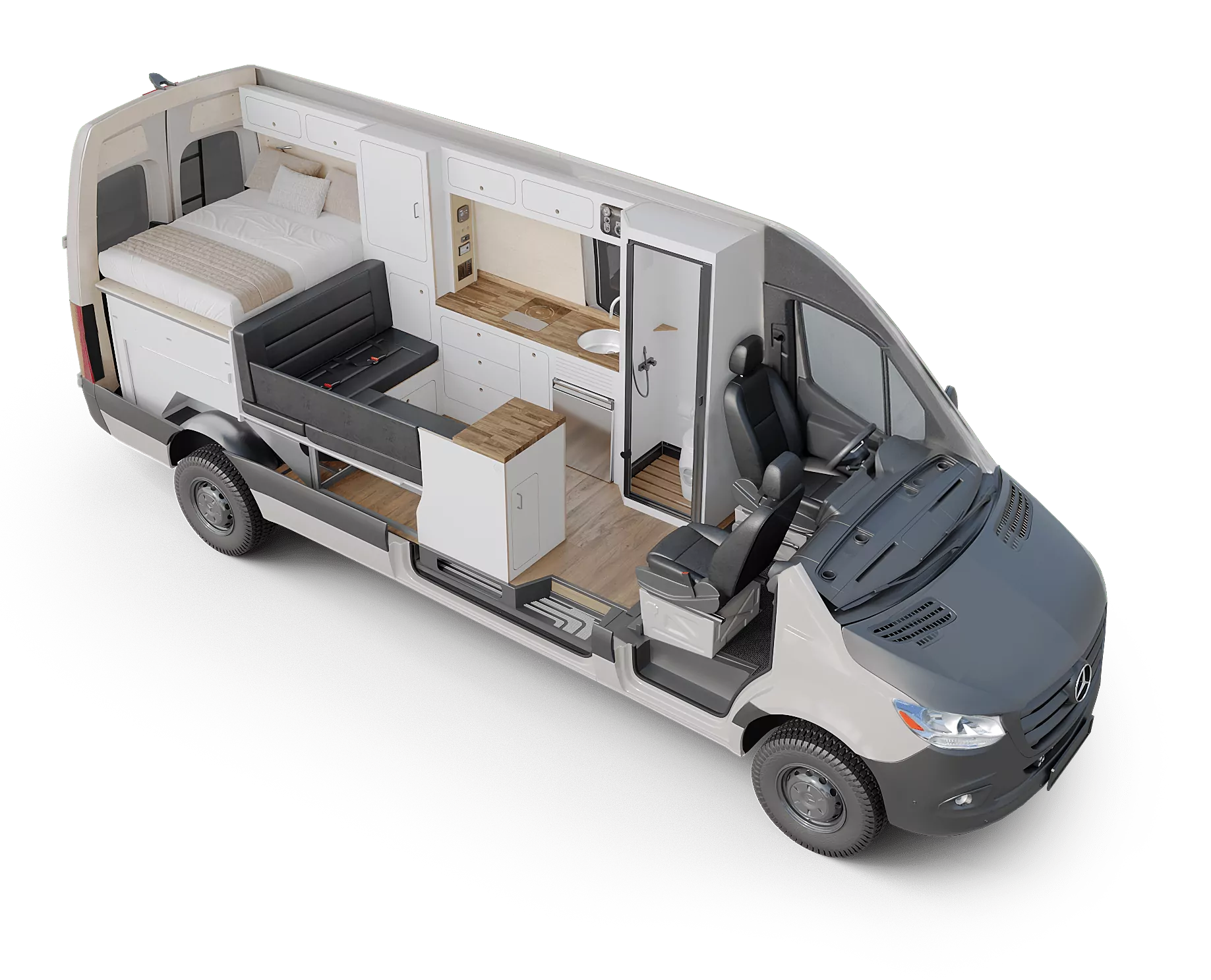 The interior design of a VanCraft campervan is totally unique